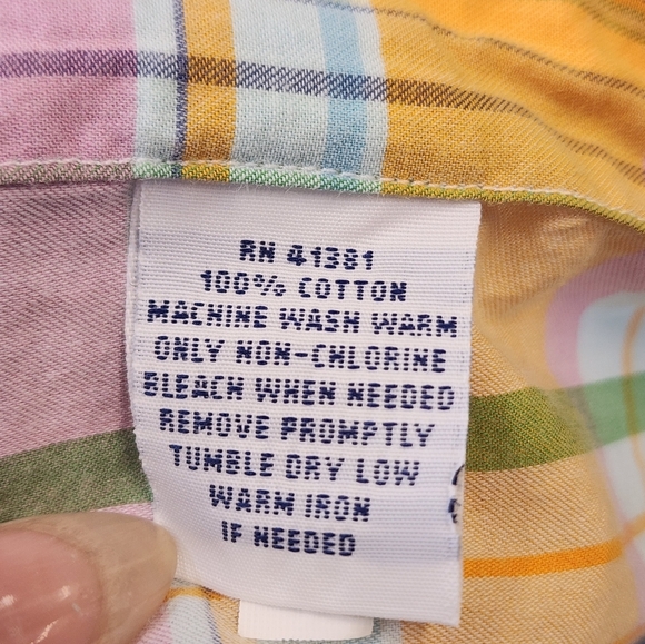 Ralph Lauren Men's Multicolor Plaid Shirt Beach Twill Sleeves Shirt, sz 2XL - Picture 6 of 16